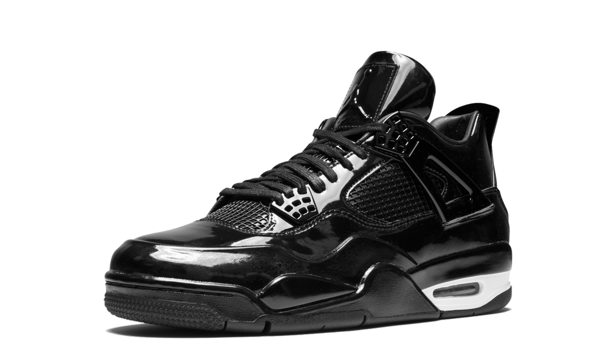 jordan 4 retro 11lab4 black+719864-010+left diagnol single view