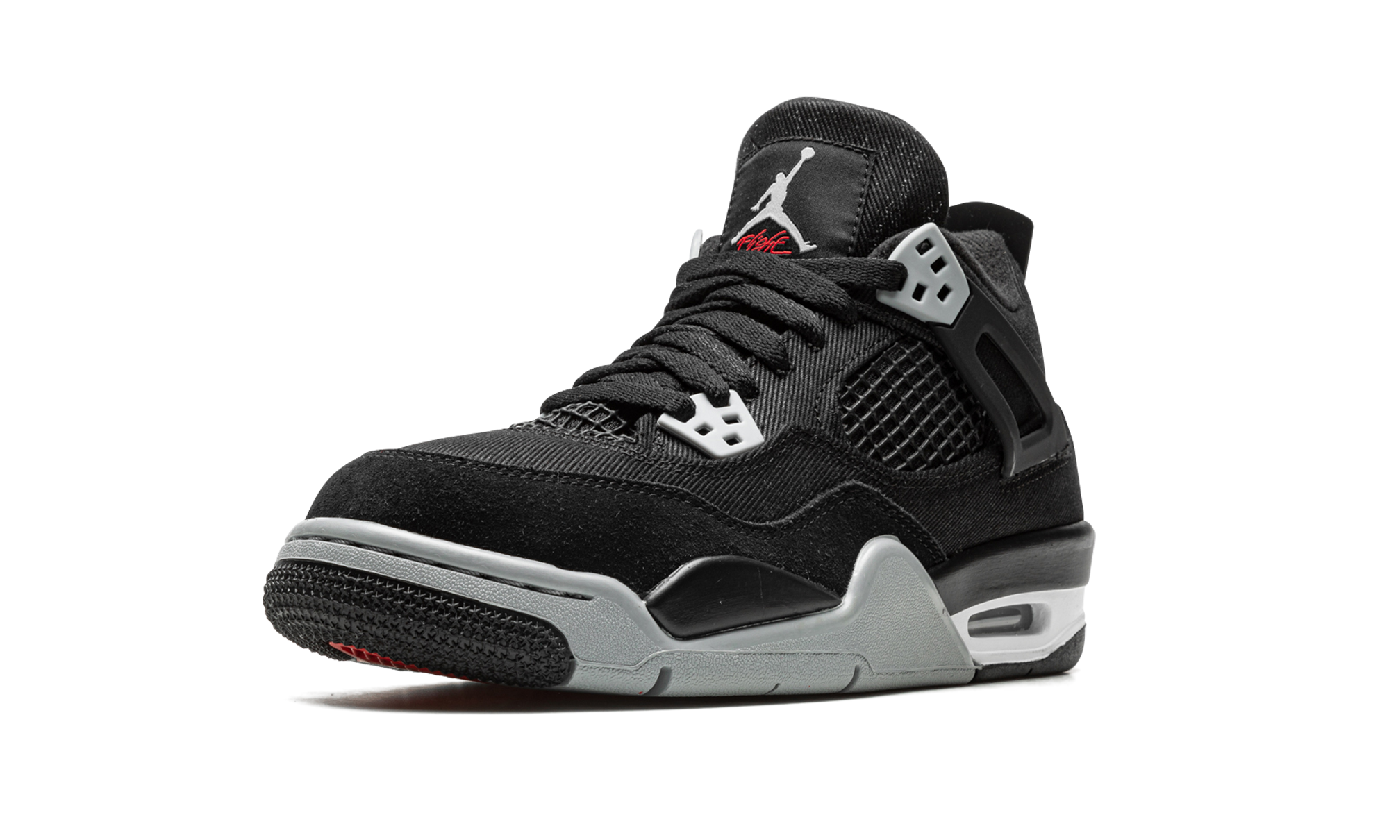jordan 4 retro black canvas gs+DV0553-006+left diagnol single view
