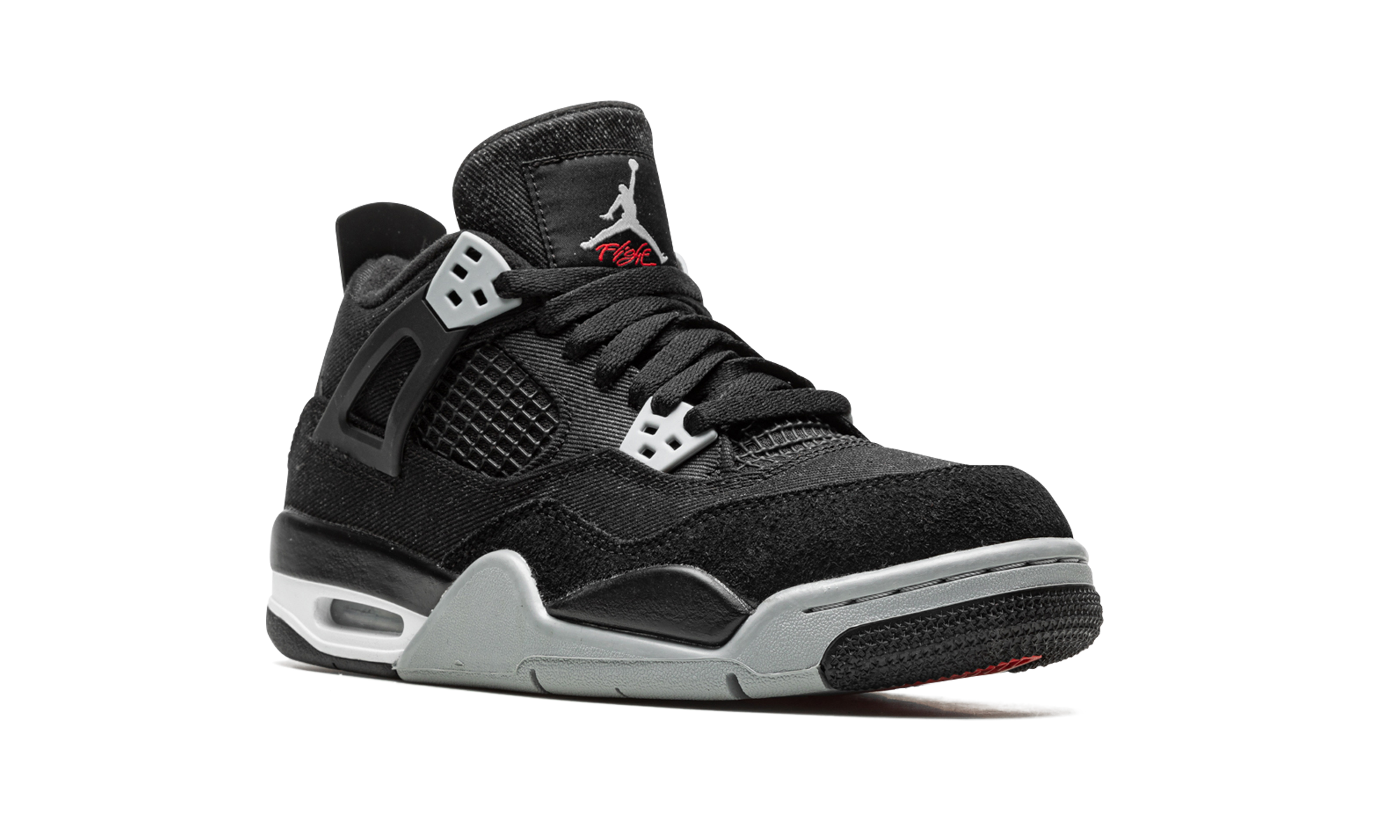 jordan 4 retro black canvas gs+DV0553-006+diagnol right view