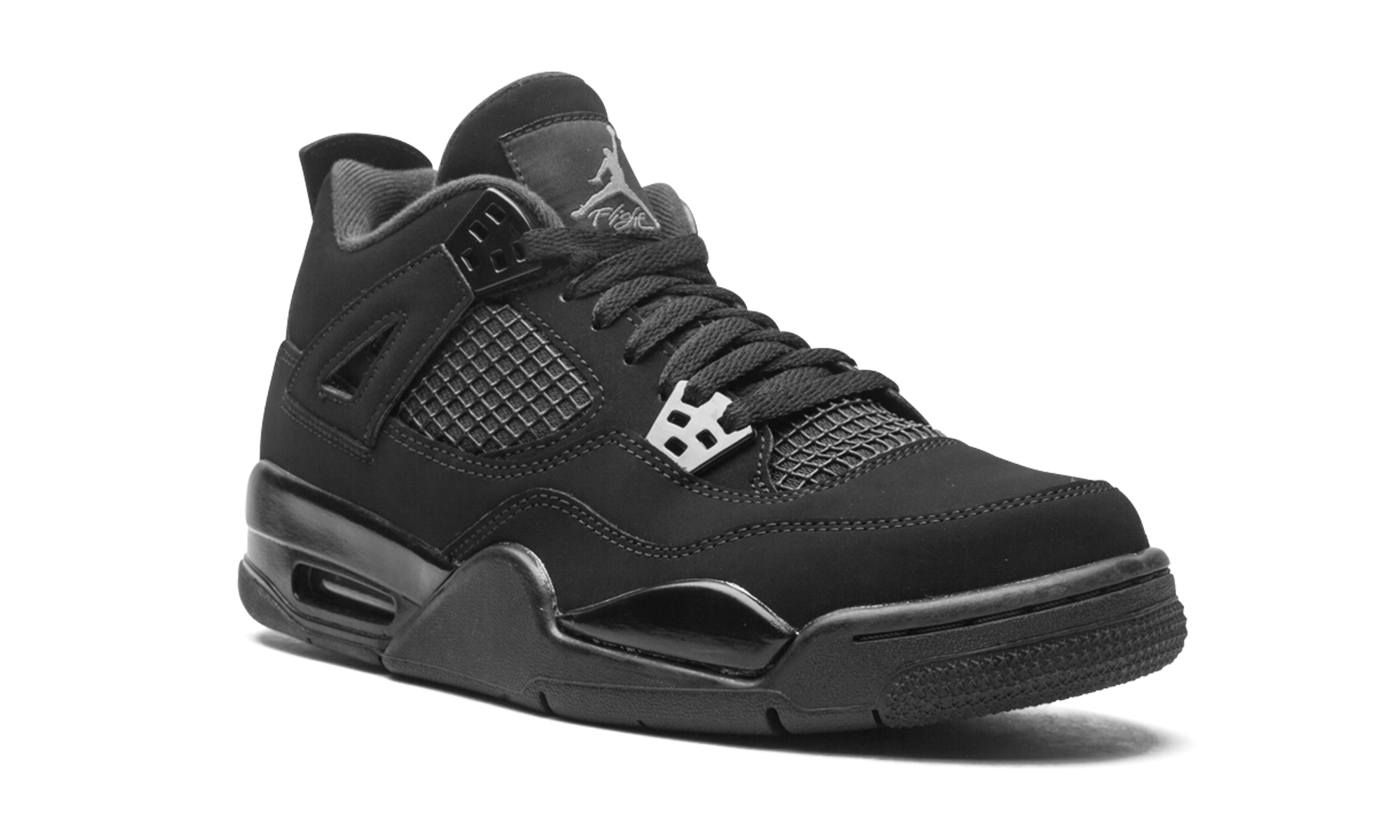 jordan 4 retro black cat 2020 gs+408452-010+diagnol right view