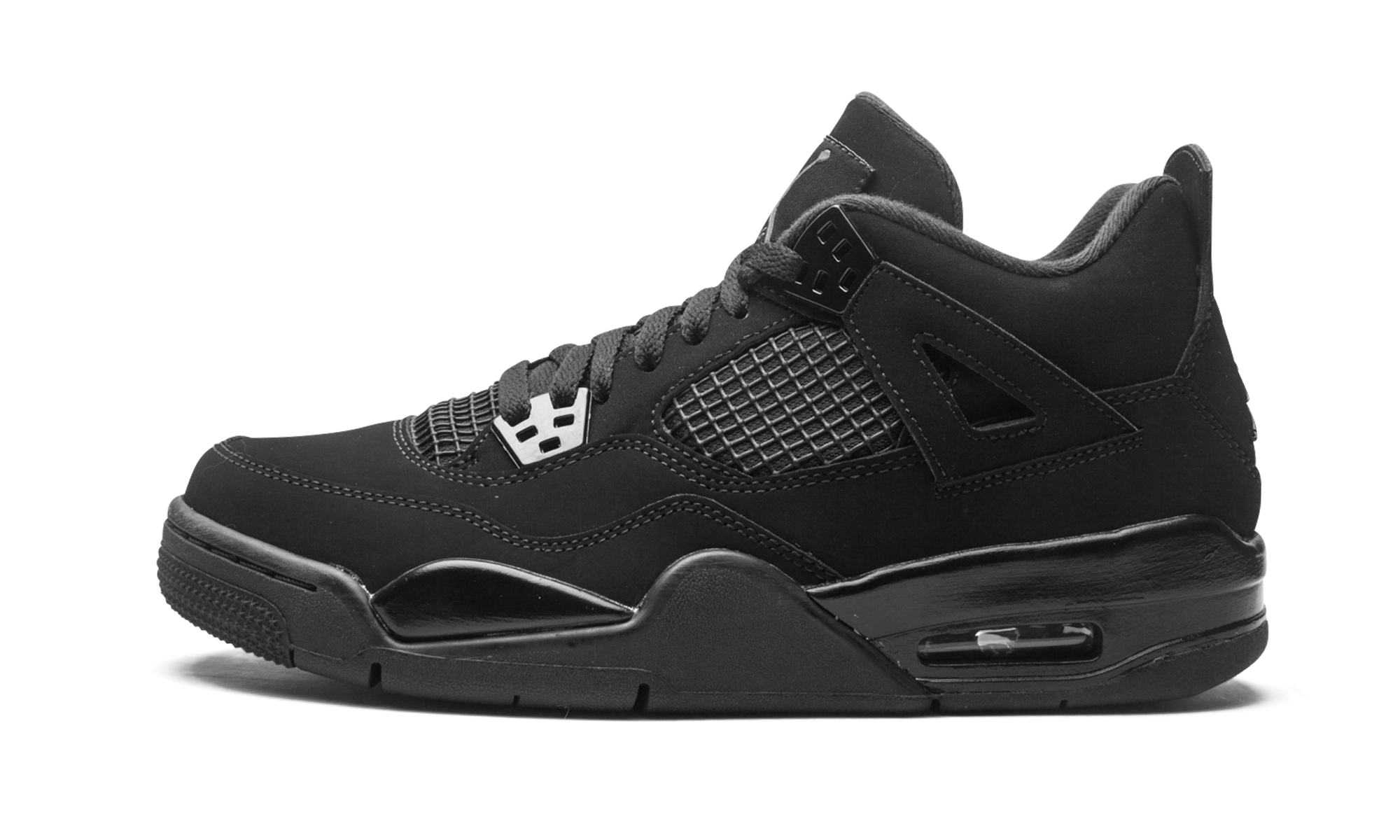 jordan 4 retro black cat 2020 gs+408452-010+diagnol right view 1
