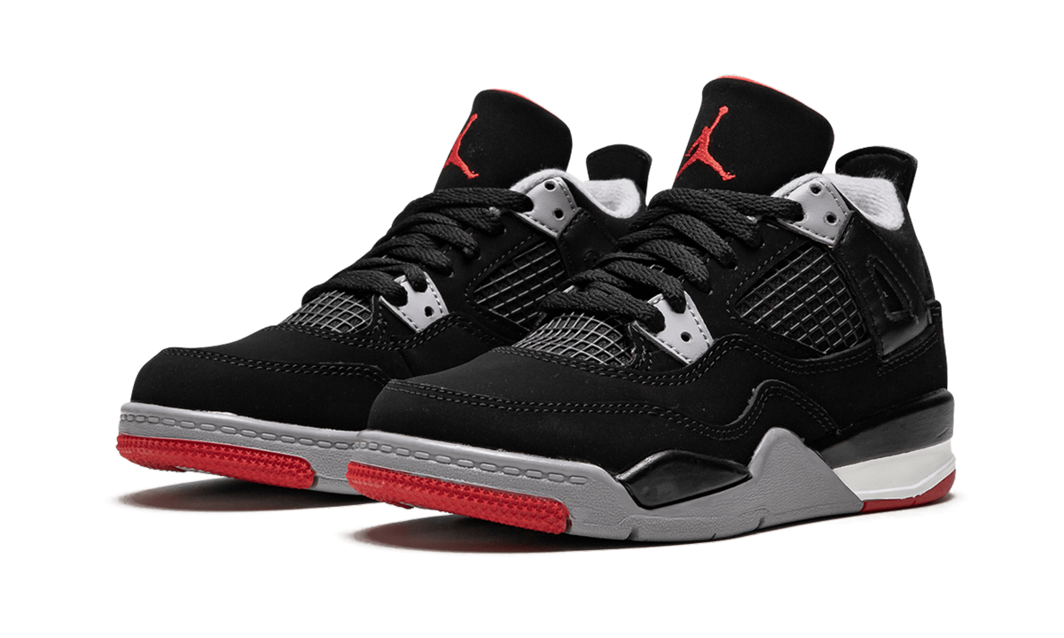 jordan 4 retro bred 2019 ps+BQ7669-060+diagnol left view