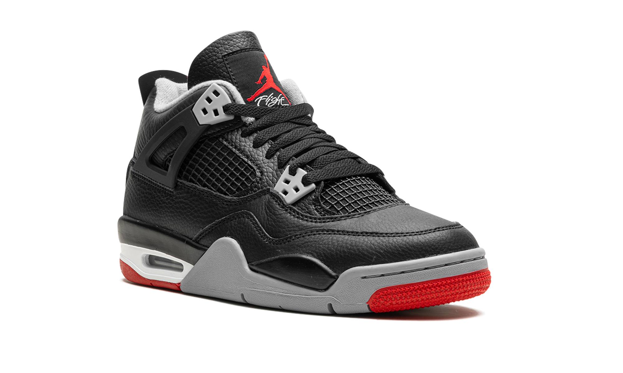jordan 4 retro bred reimagined gs+FQ8213-006+diagnol right view