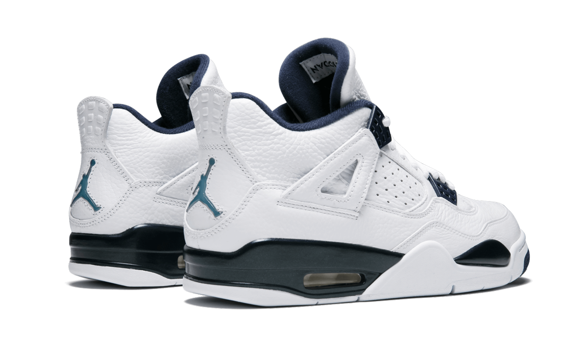 jordan 4 retro columbia 2015+314254-107+diagnol right behind view