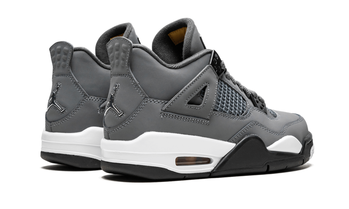 jordan 4 retro cool grey 2019 gs+408452-007+diagnol right behind view