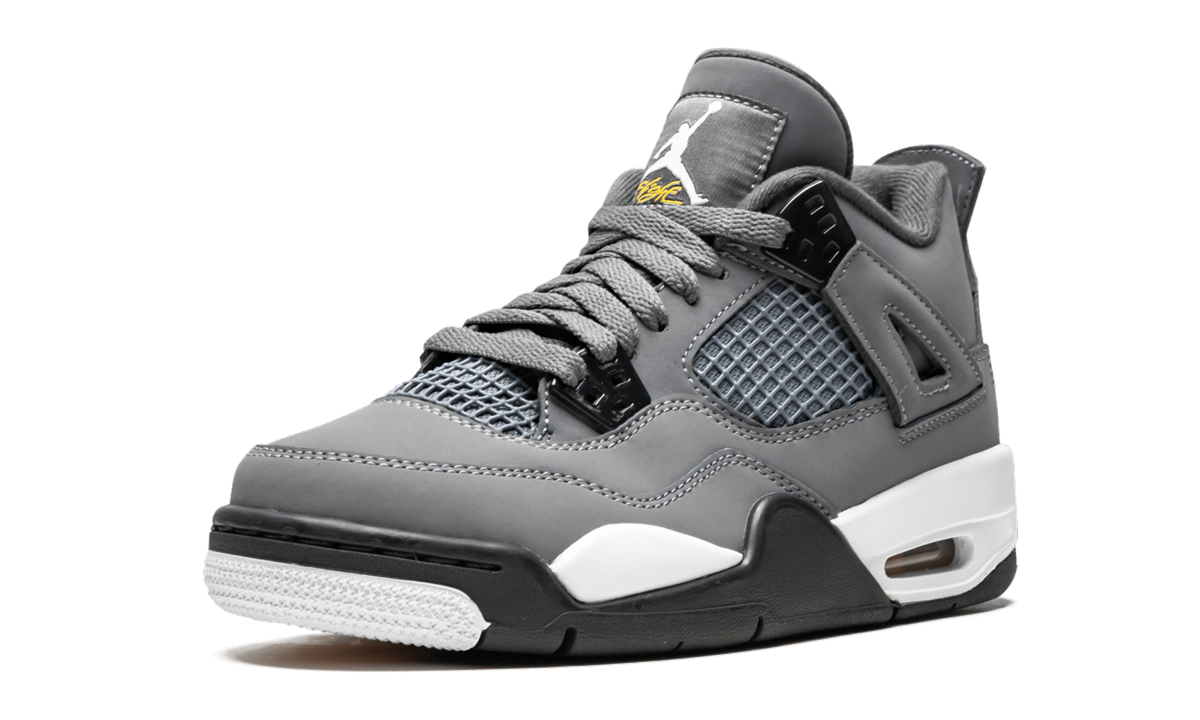 jordan 4 retro cool grey 2019 gs+408452-007+left diagnol single view