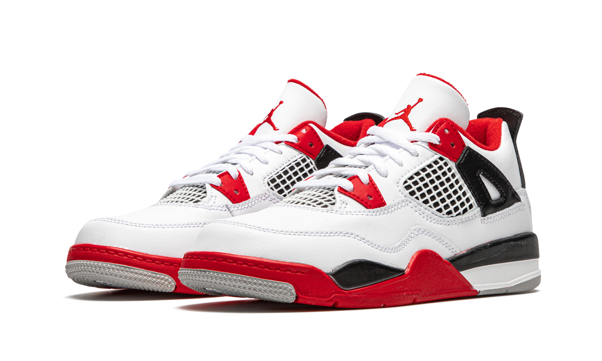 jordan 4 retro fire red 2020 ps+BQ7669-160+diagnol left view