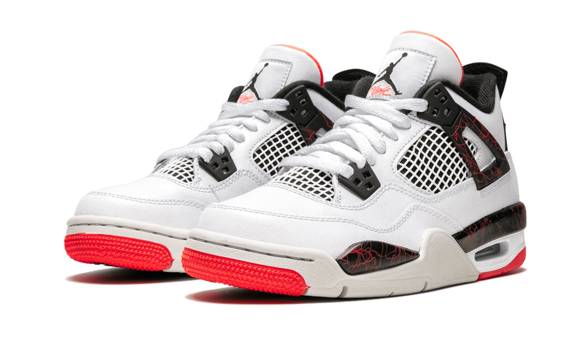 jordan 4 retro flight nostalgia gs+408452-116+diagnol left view