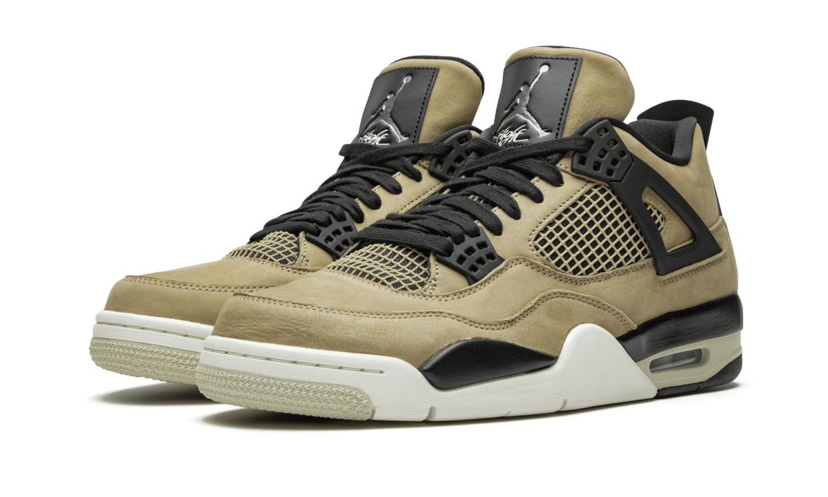 jordan 4 retro fossil women s+AQ9129-200+diagnol left view