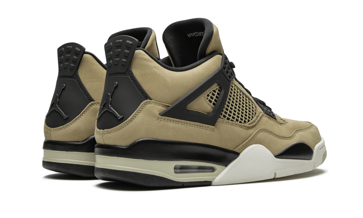 jordan 4 retro fossil women s+AQ9129-200+diagnol right behind view