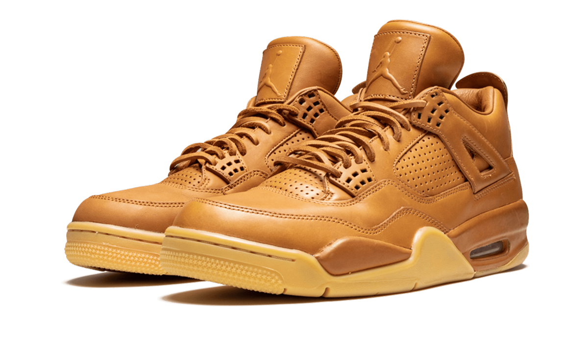 jordan 4 retro ginger wheat+819139-205+diagnol left view