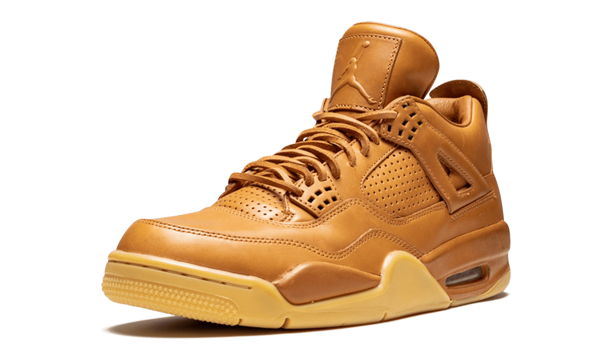 jordan 4 retro ginger wheat+819139-205+left diagnol single view