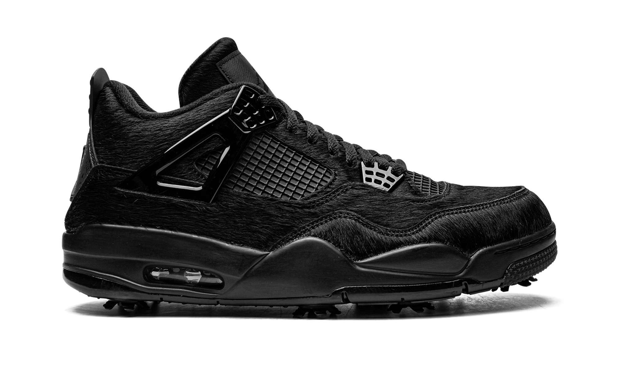 jordan 4 retro golf black cat pony hair+CU9981-001+right view