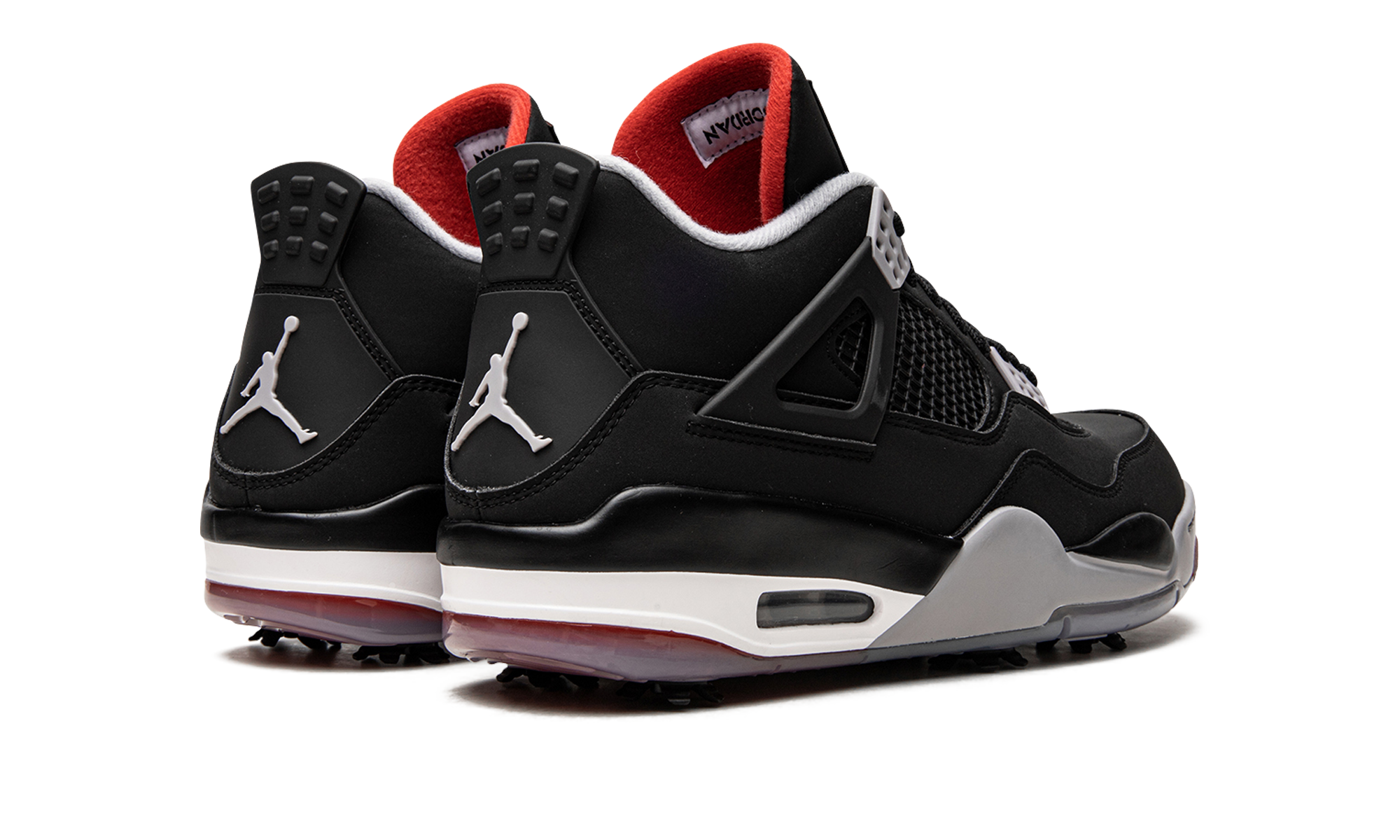 jordan 4 retro golf bred+CU9981-002+diagnol right behind view