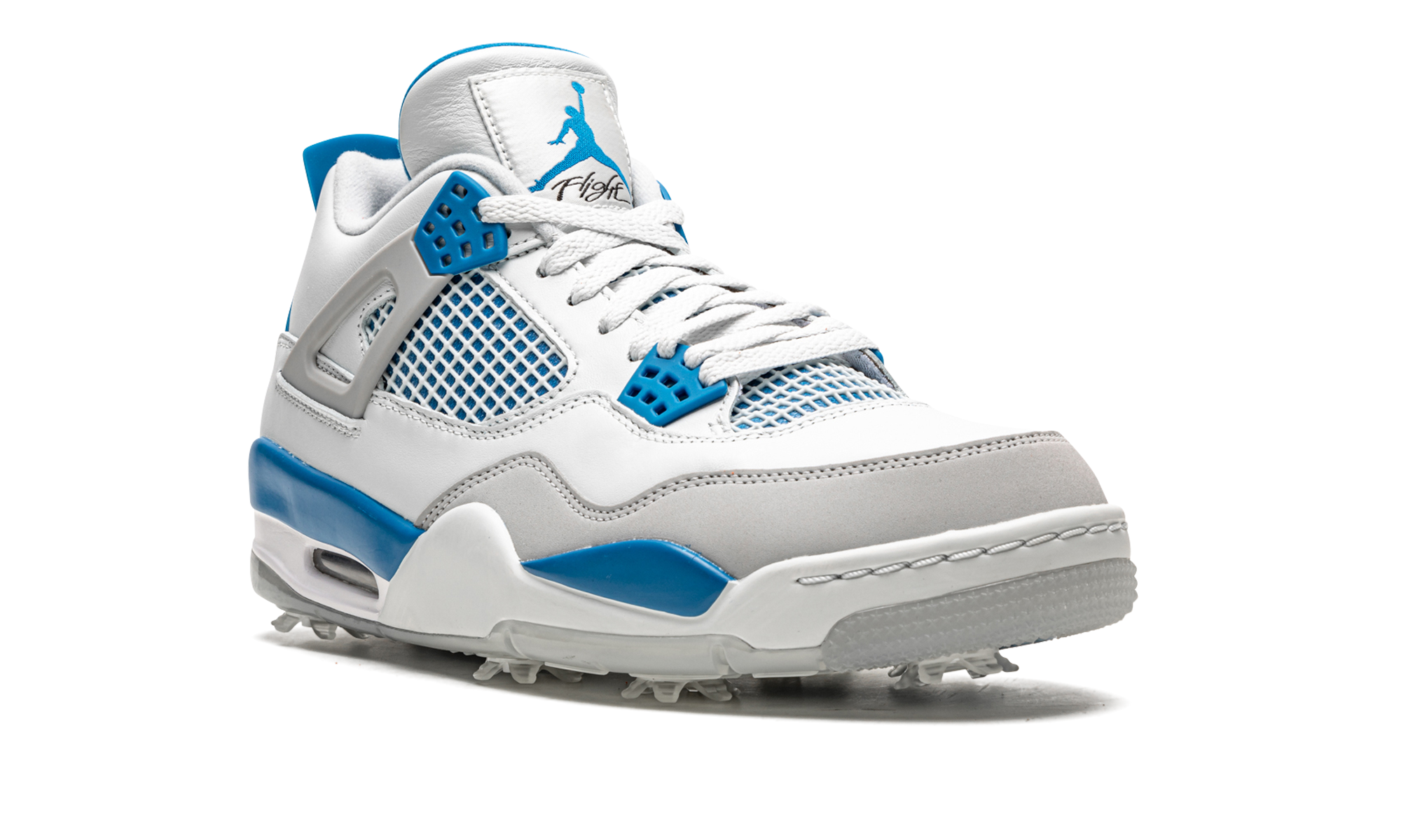 jordan 4 retro golf military blue+CU9981-101+diagnol right view