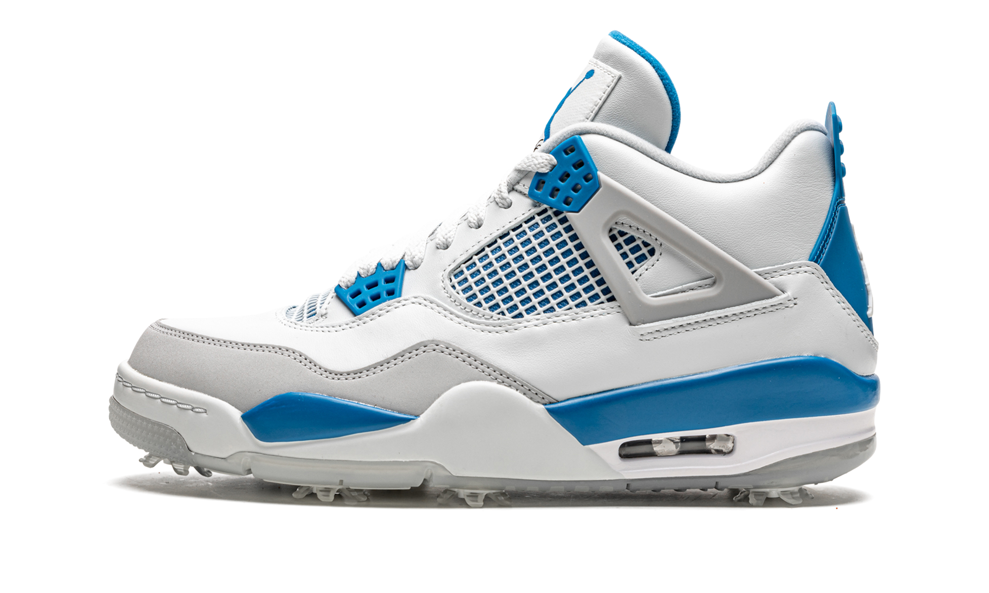 jordan 4 retro golf military blue+CU9981-101+diagnol right view 1