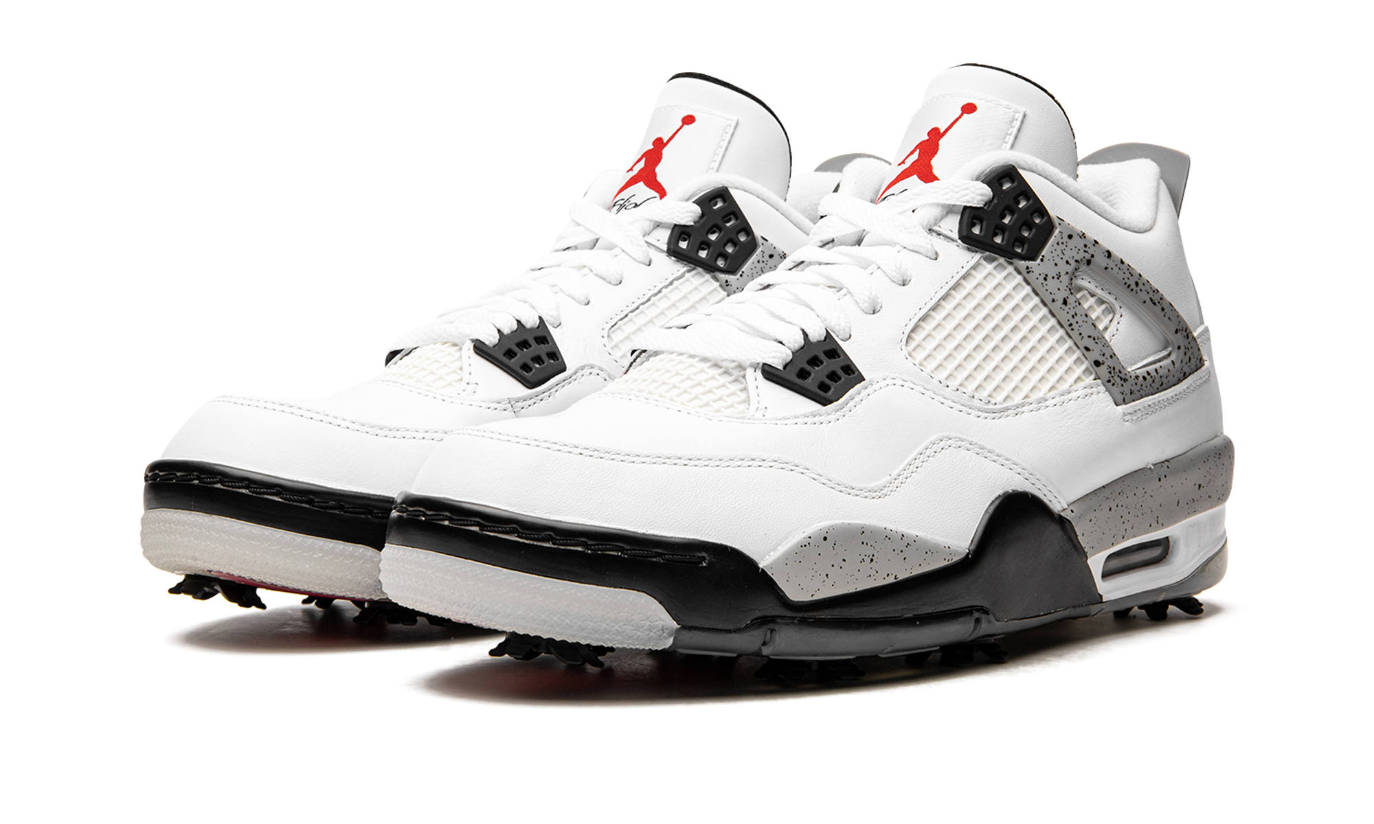 jordan 4 retro golf white cement+CU9981-100+diagnol left view