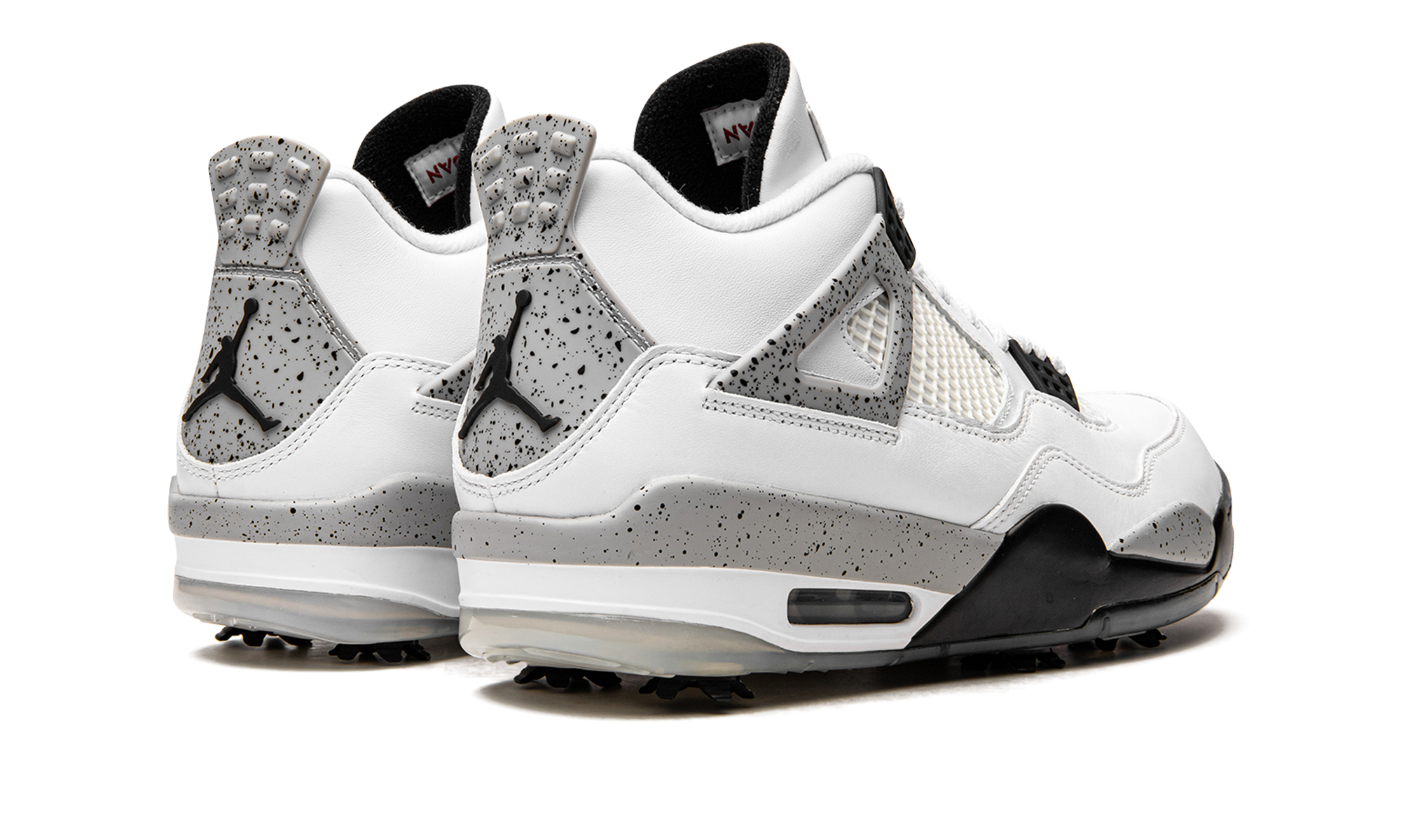 jordan 4 retro golf white cement+CU9981-100+diagnol right behind view