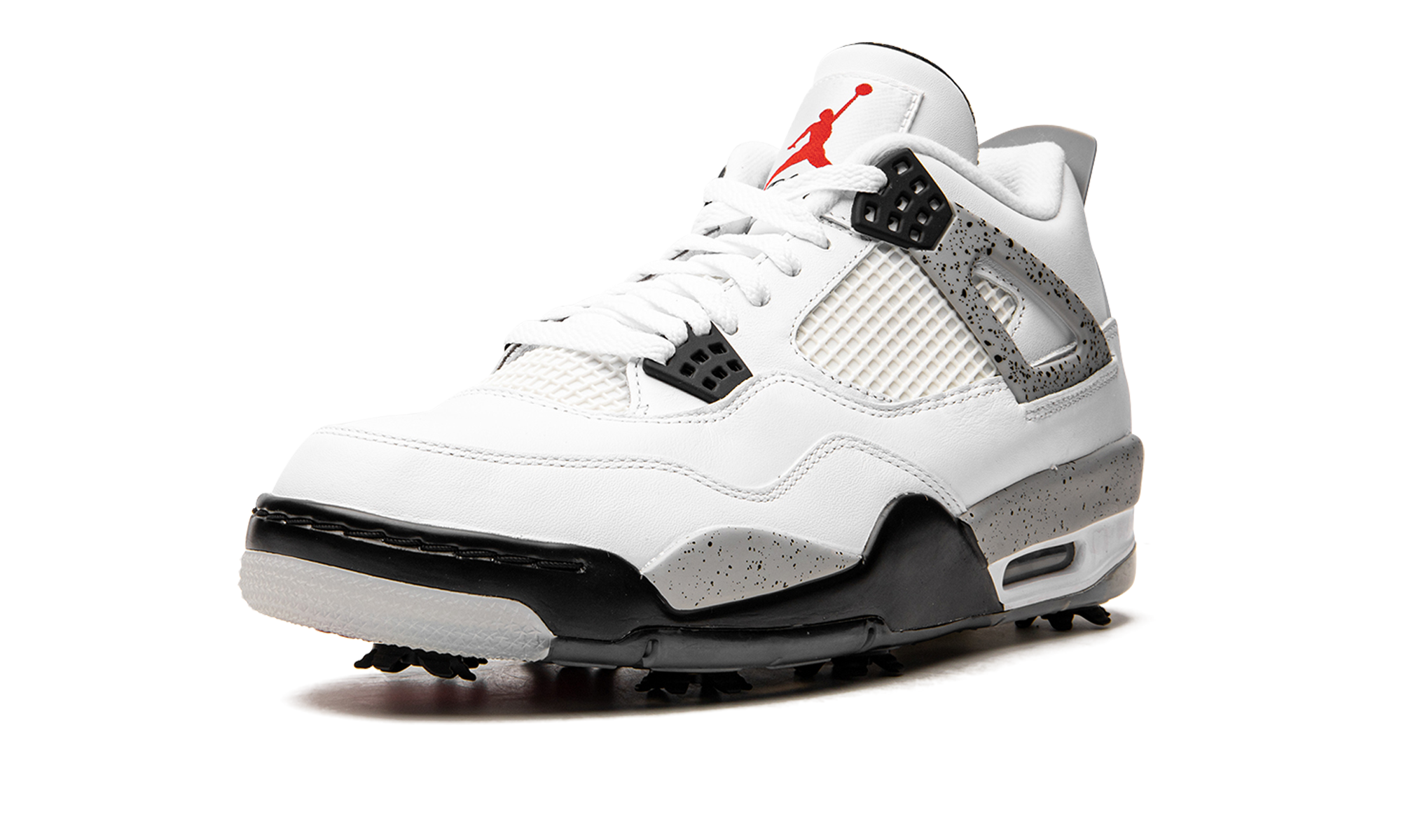 jordan 4 retro golf white cement+CU9981-100+left diagnol single view