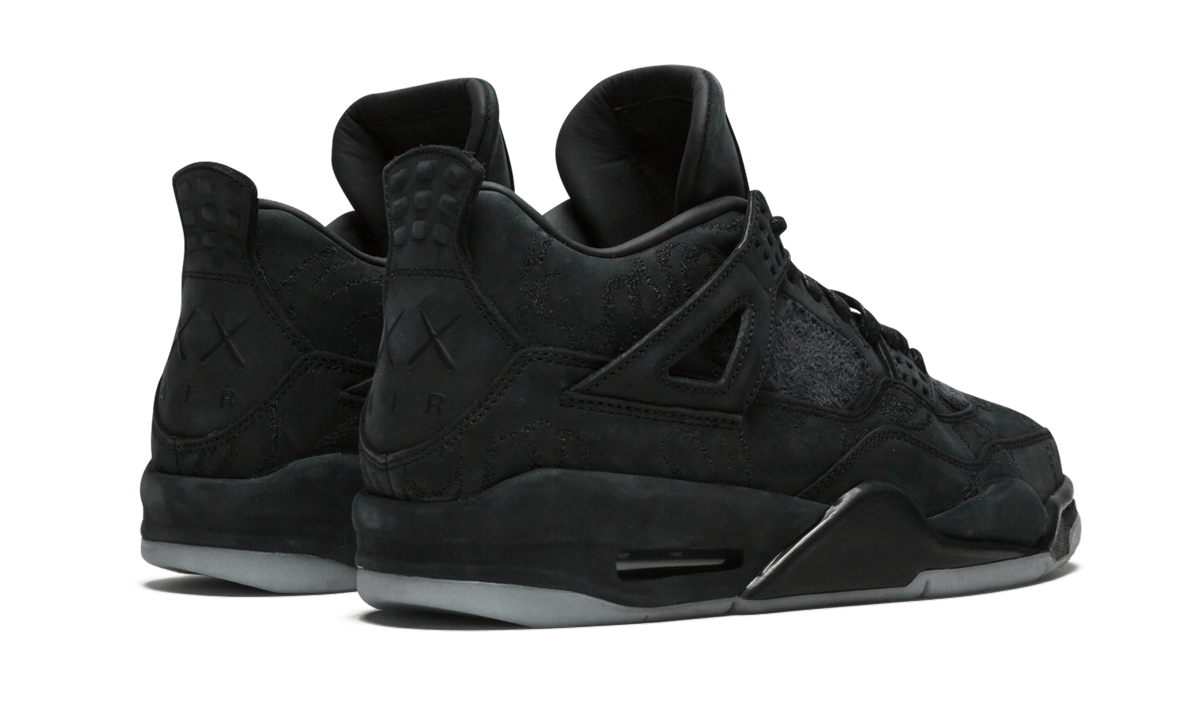 jordan 4 retro kaws black+930155-001+diagnol right behind view