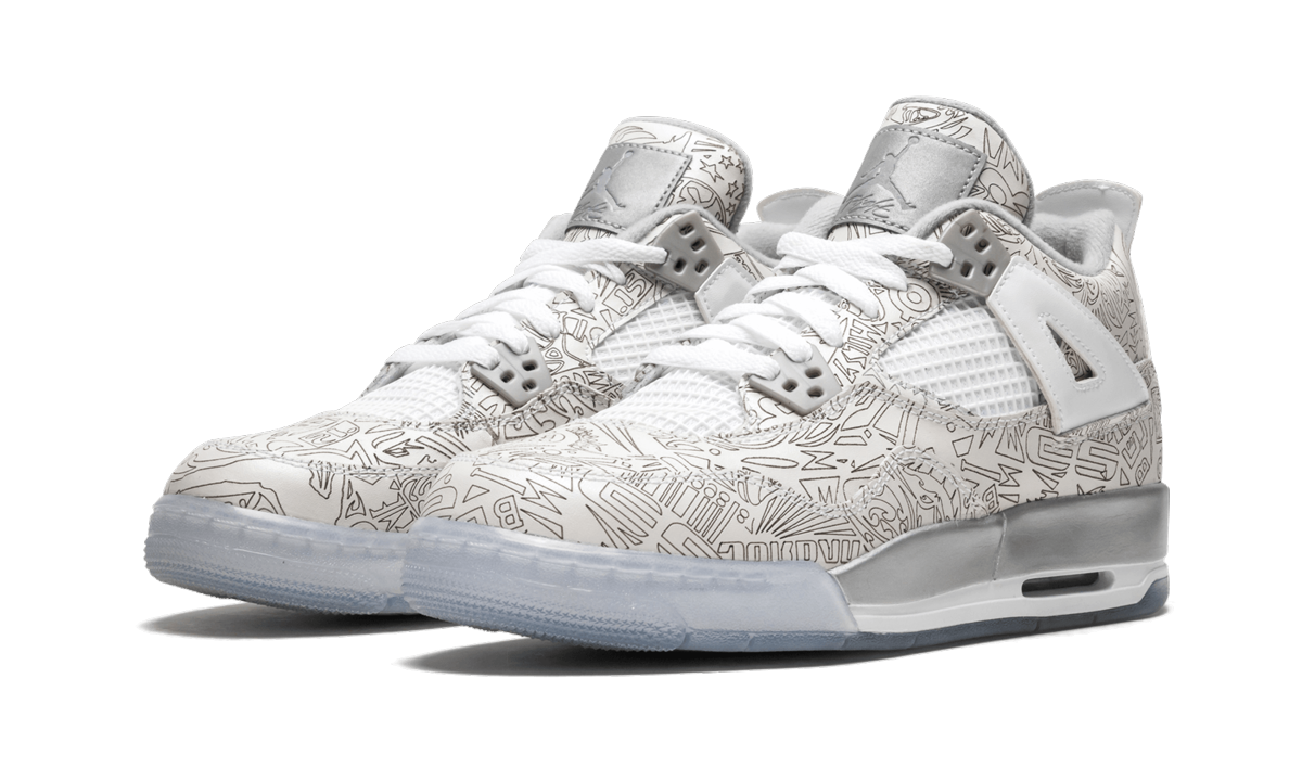 jordan 4 retro laser gs+705334-105+diagnol left view