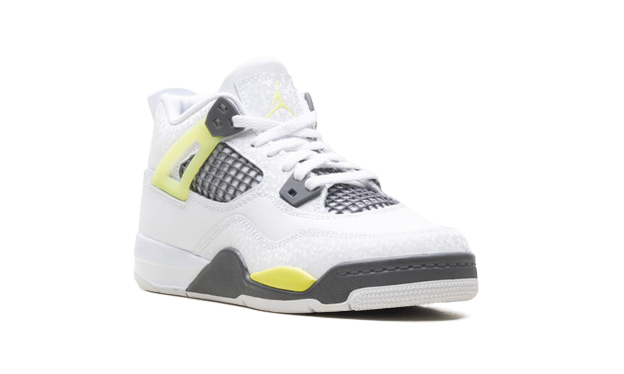 jordan 4 retro light lemon twist ps+HJ5991-100+diagnol right view