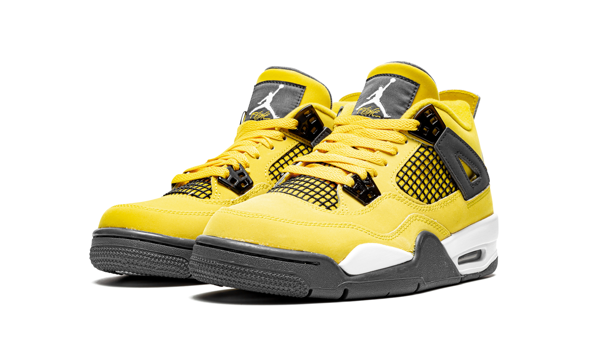 jordan 4 retro lightning 2021 gs+408452-700+diagnol left view
