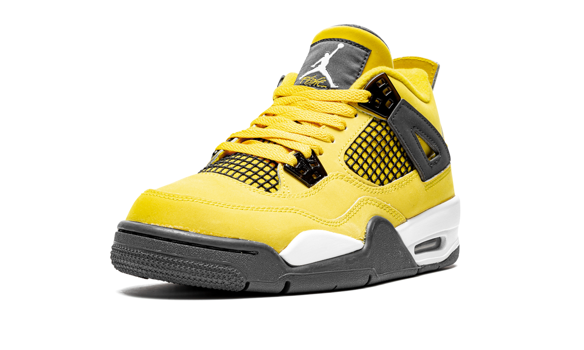 jordan 4 retro lightning 2021 gs+408452-700+left diagnol single view