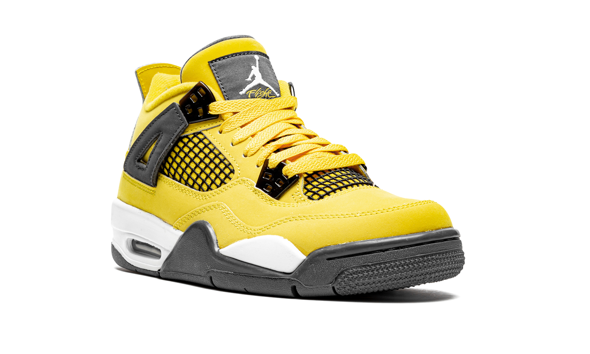 jordan 4 retro lightning 2021 gs+408452-700+diagnol right view