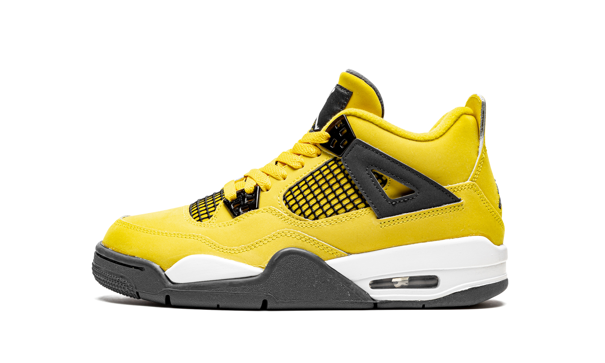jordan 4 retro lightning 2021 gs+408452-700+diagnol right view 1