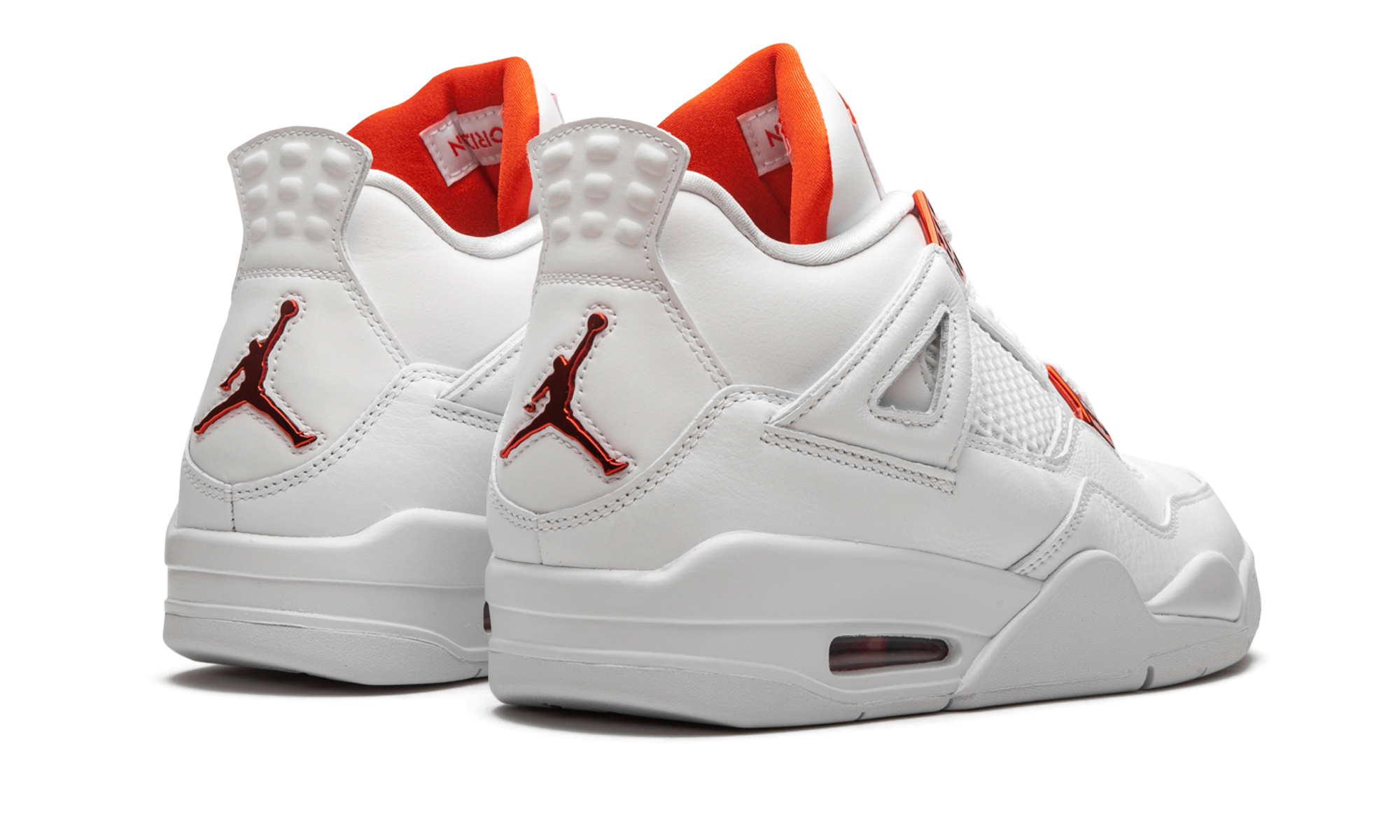 jordan 4 retro metallic orange+CT8527-118+diagnol right behind view