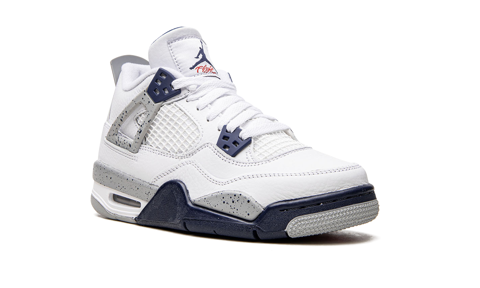jordan 4 retro midnight navy gs+408452-140+diagnol right view