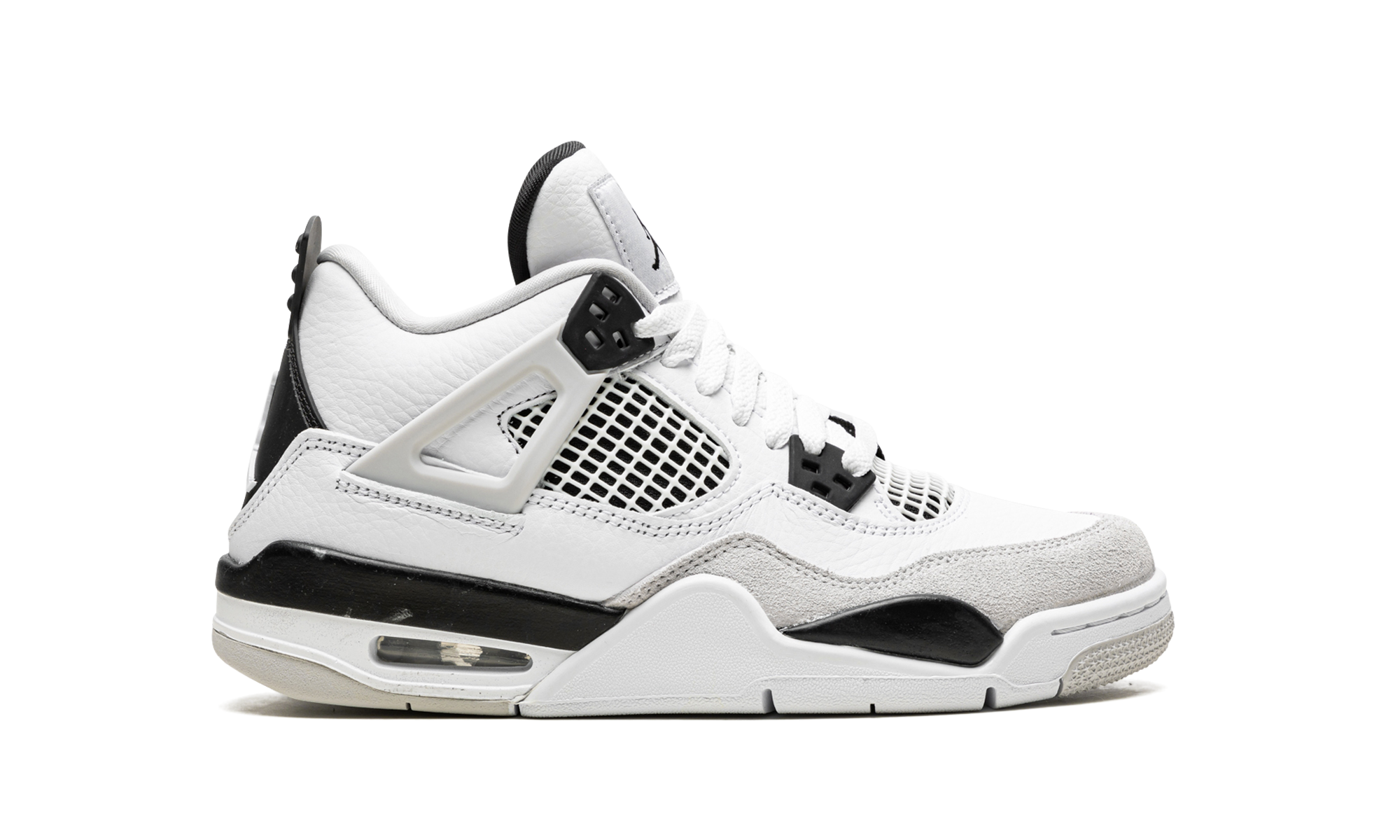 jordan 4 retro military black gs+408452-111+right view