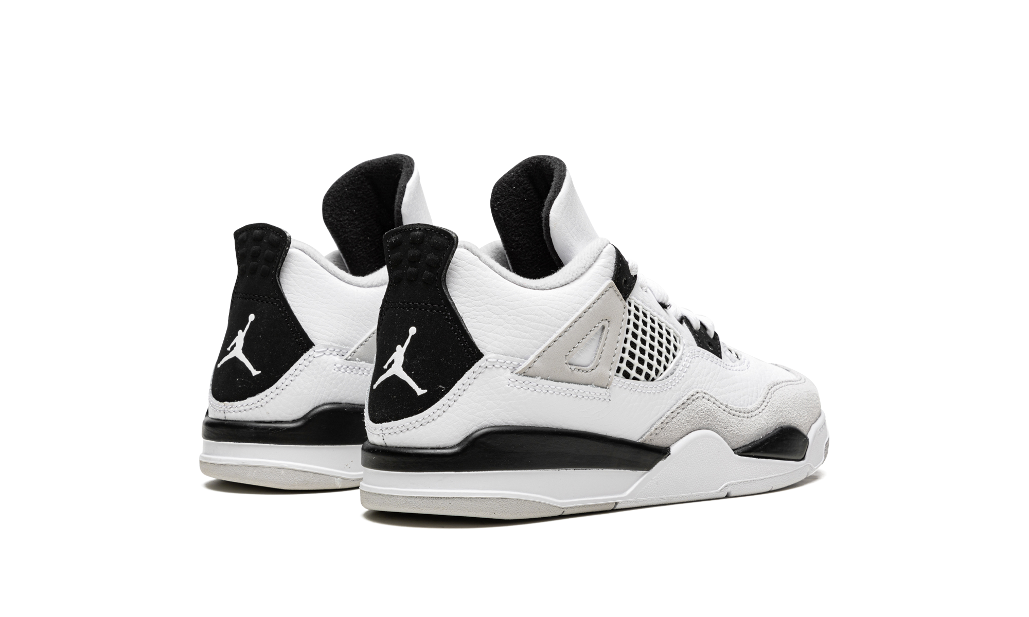 jordan 4 retro military black ps+BQ7669-111+diagnol right behind view