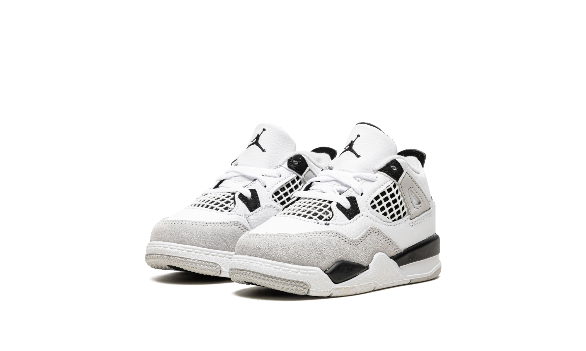 jordan 4 retro military black td+BQ7670-111+diagnol left view