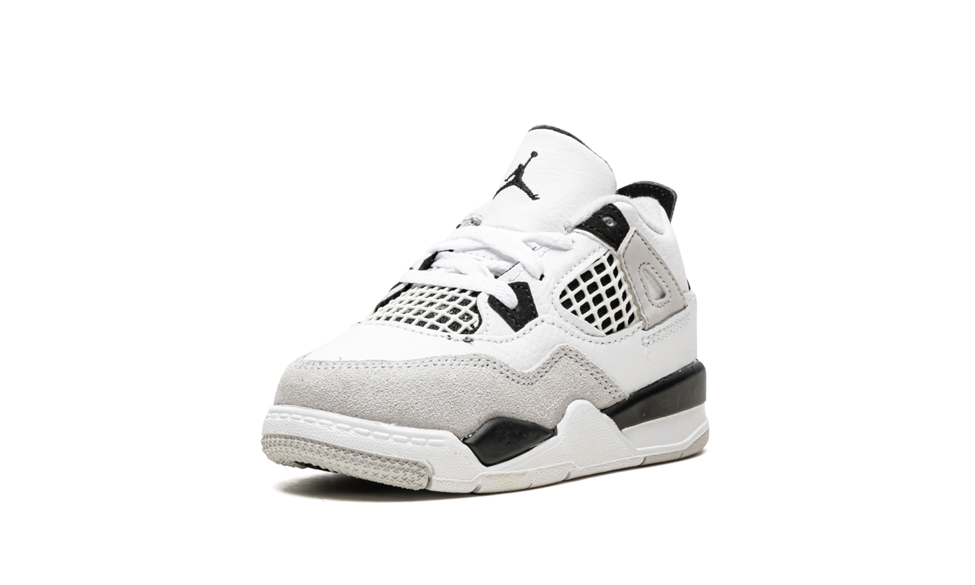 jordan 4 retro military black td+BQ7670-111+left diagnol single view