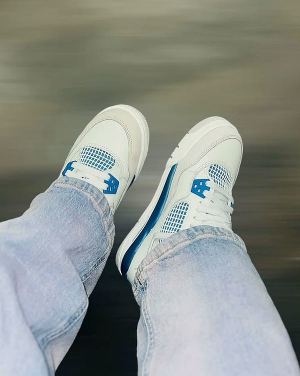 Jordan 4 Retro Military Blue (2024) (GS), Lifestyle View 6, SKU HF4281-141