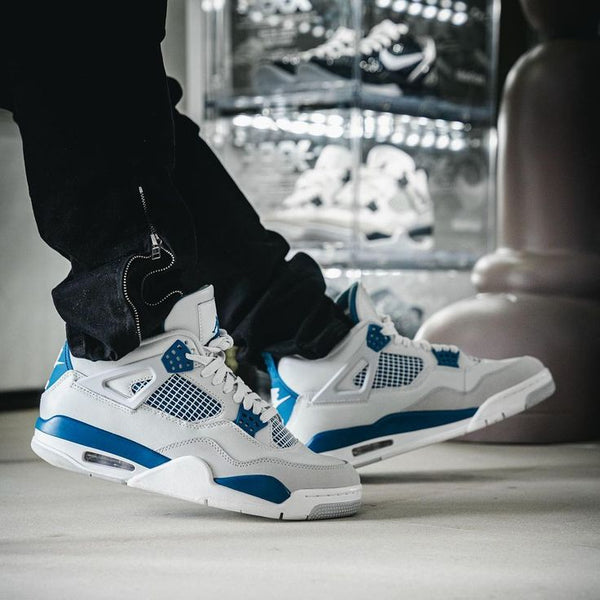 Jordan 4 Retro Military Blue (2024) (GS), Lifestyle View 4, SKU HF4281-141