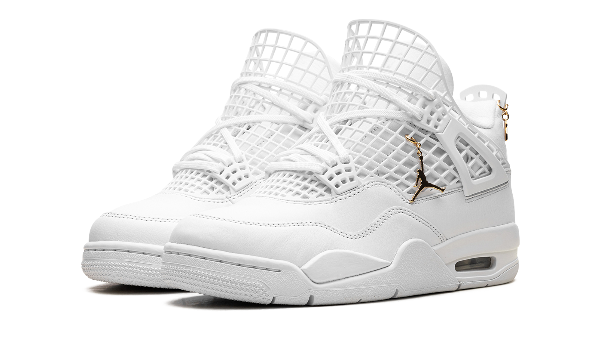 jordan 4 retro net white women s+FN7251-107+diagnol left view