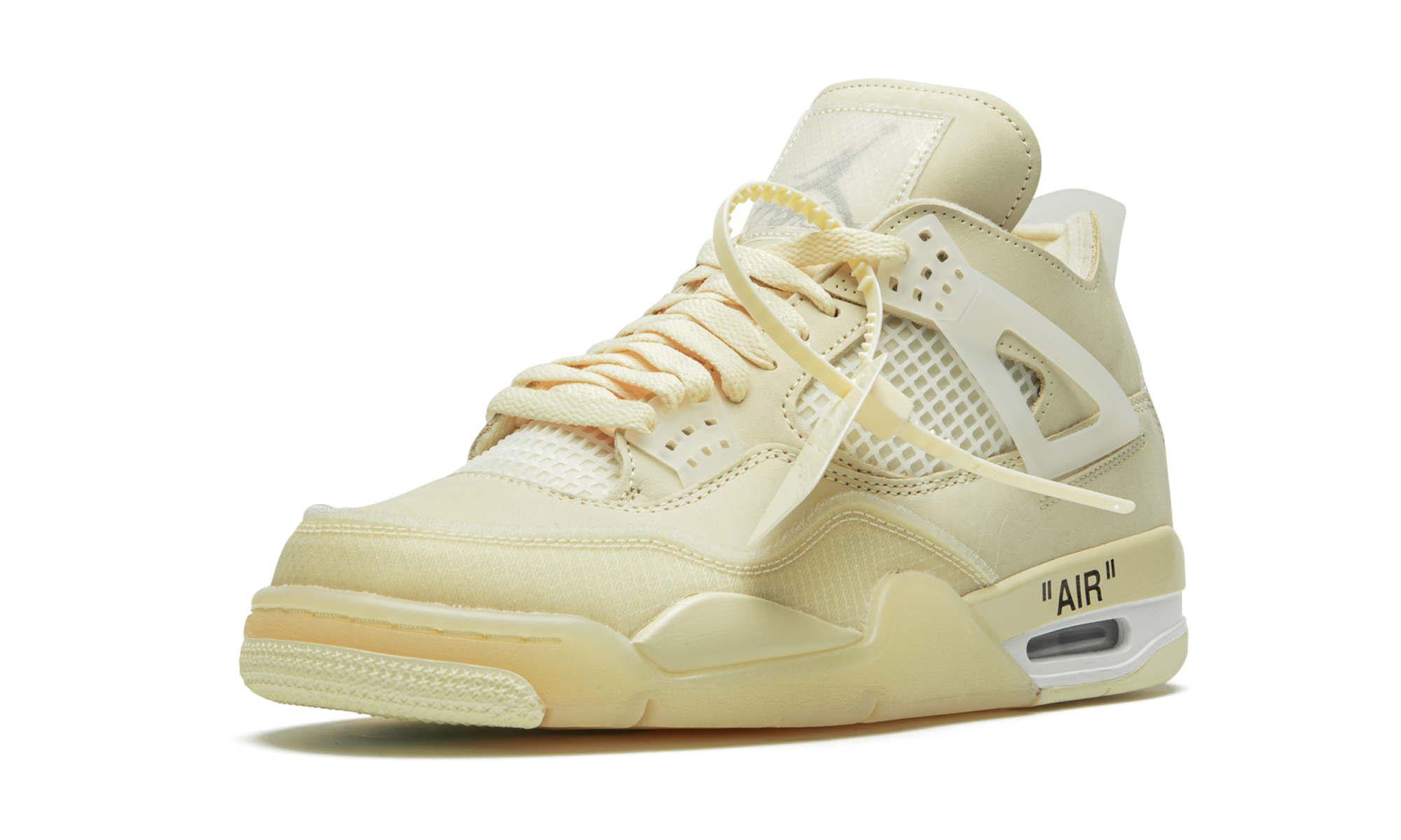 jordan 4 retro off white sail women s+CV9388-100+left diagnol single view