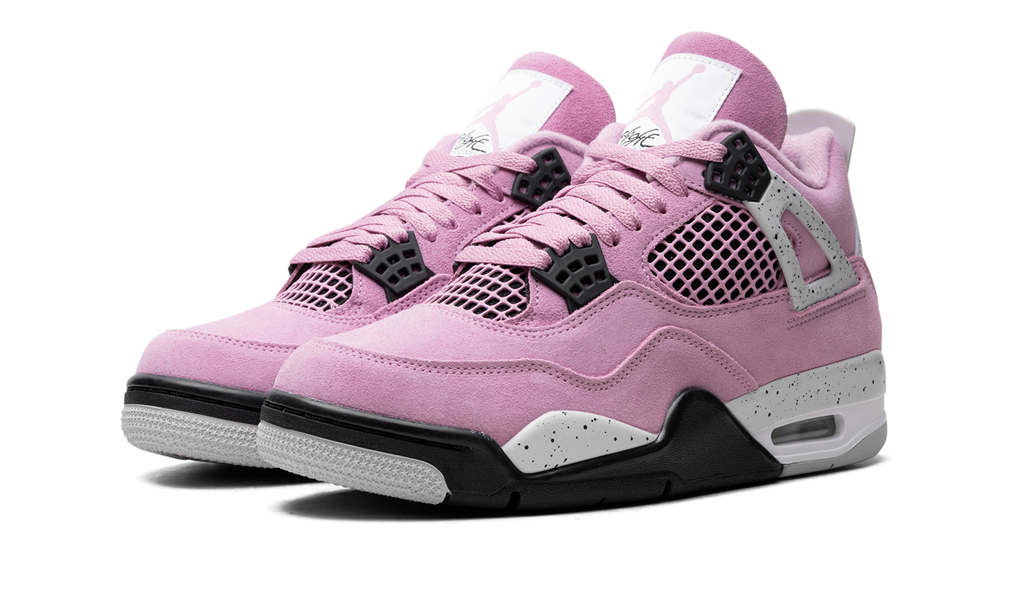 jordan 4 retro orchid women s+AQ9129-501+diagnol left view