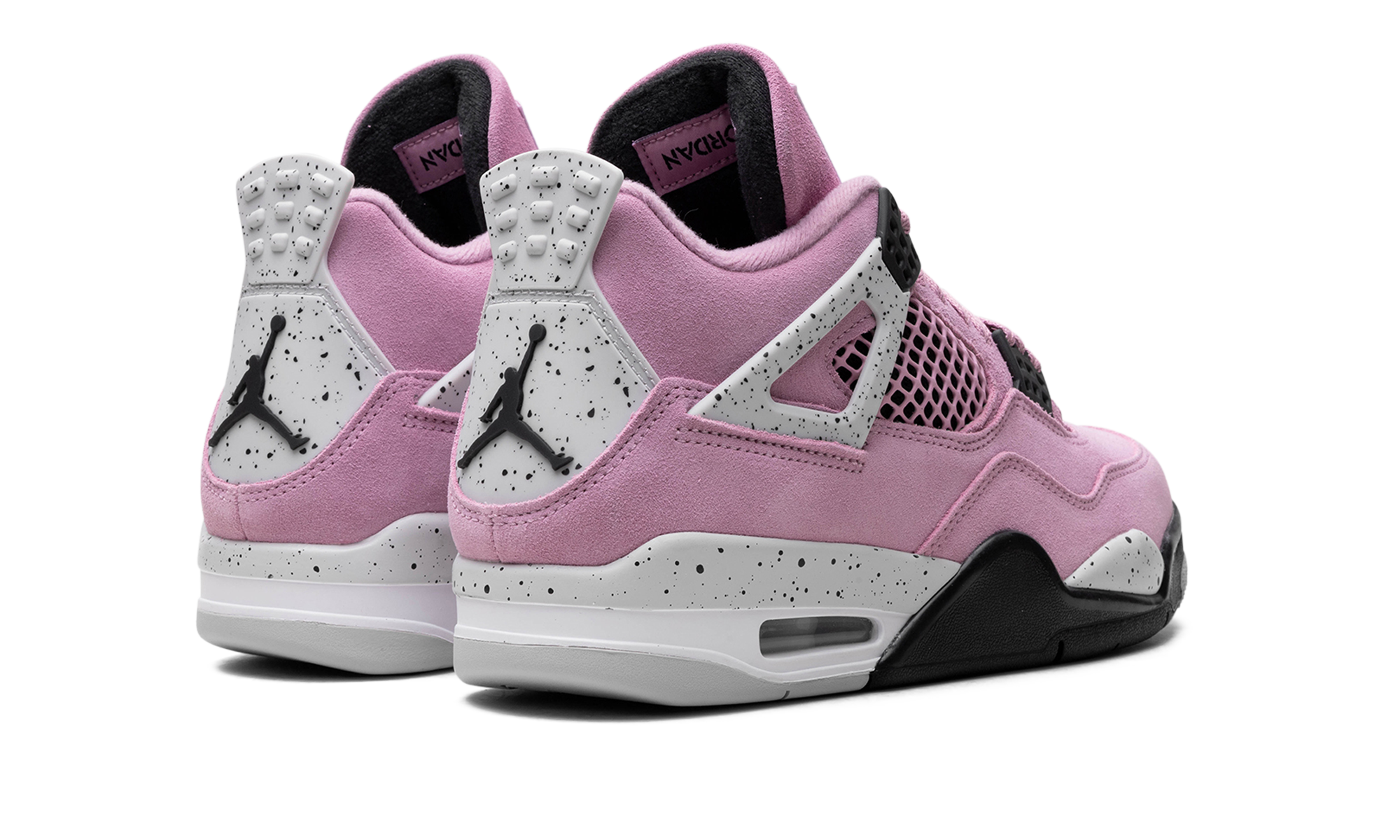 jordan 4 retro orchid women s+AQ9129-501+diagnol right behind view