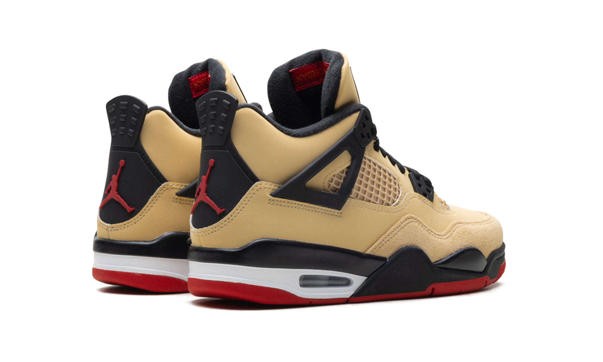 jordan 4 retro pizza gs+IH2094-200+diagnol right behind view