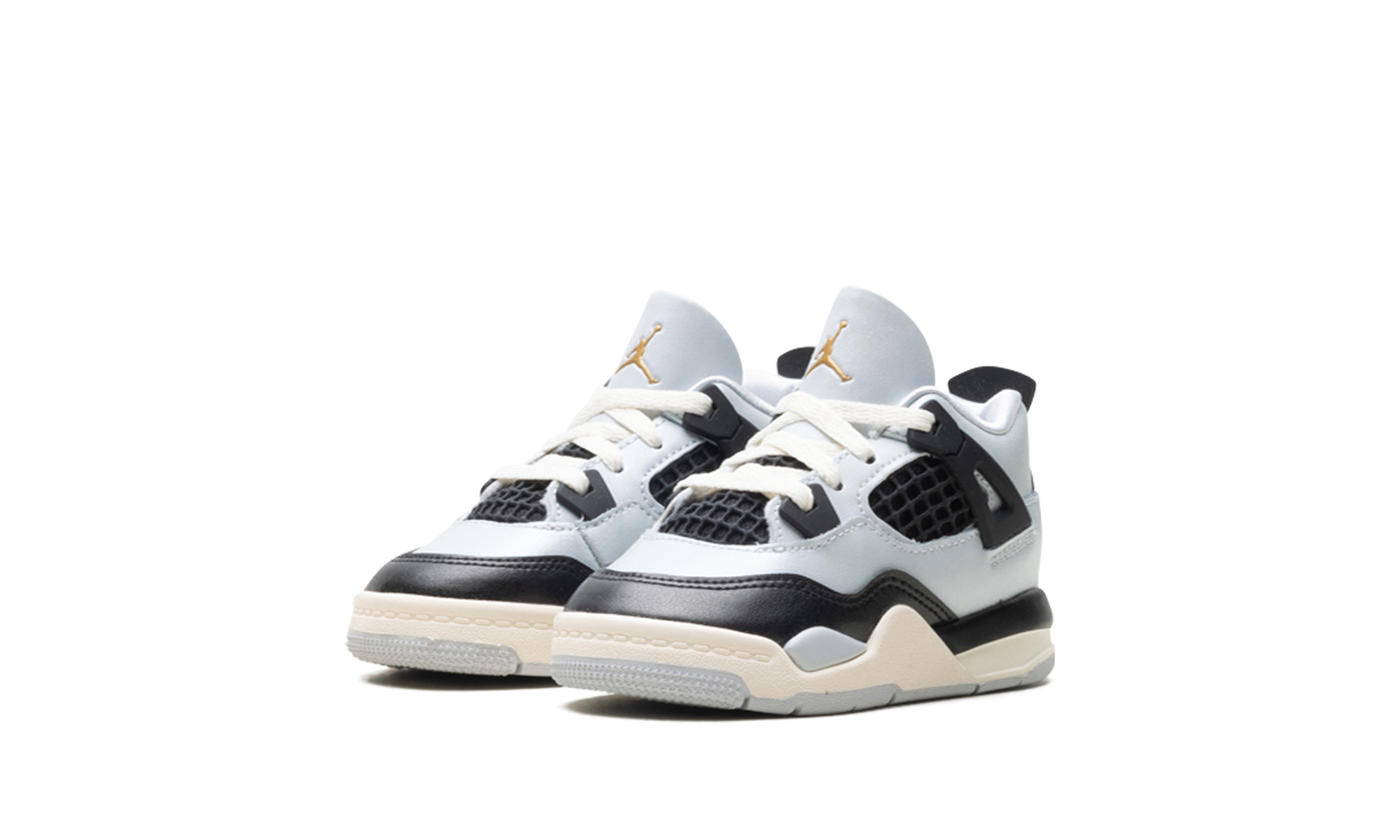 jordan 4 retro platinum gold td+FZ8584-070+diagnol left view