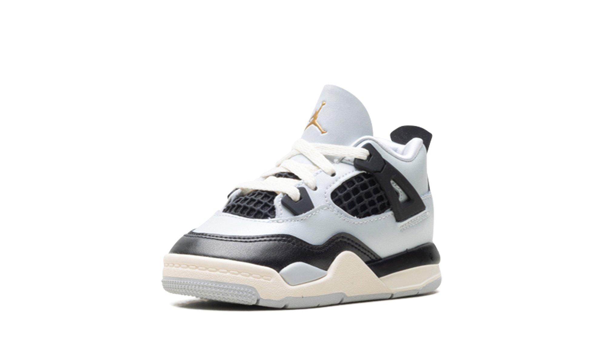 jordan 4 retro platinum gold td+FZ8584-070+left diagnol single view
