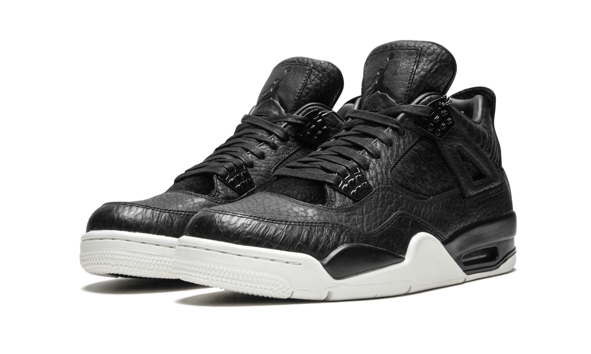 jordan 4 retro pony hair black+819139-010+diagnol left view