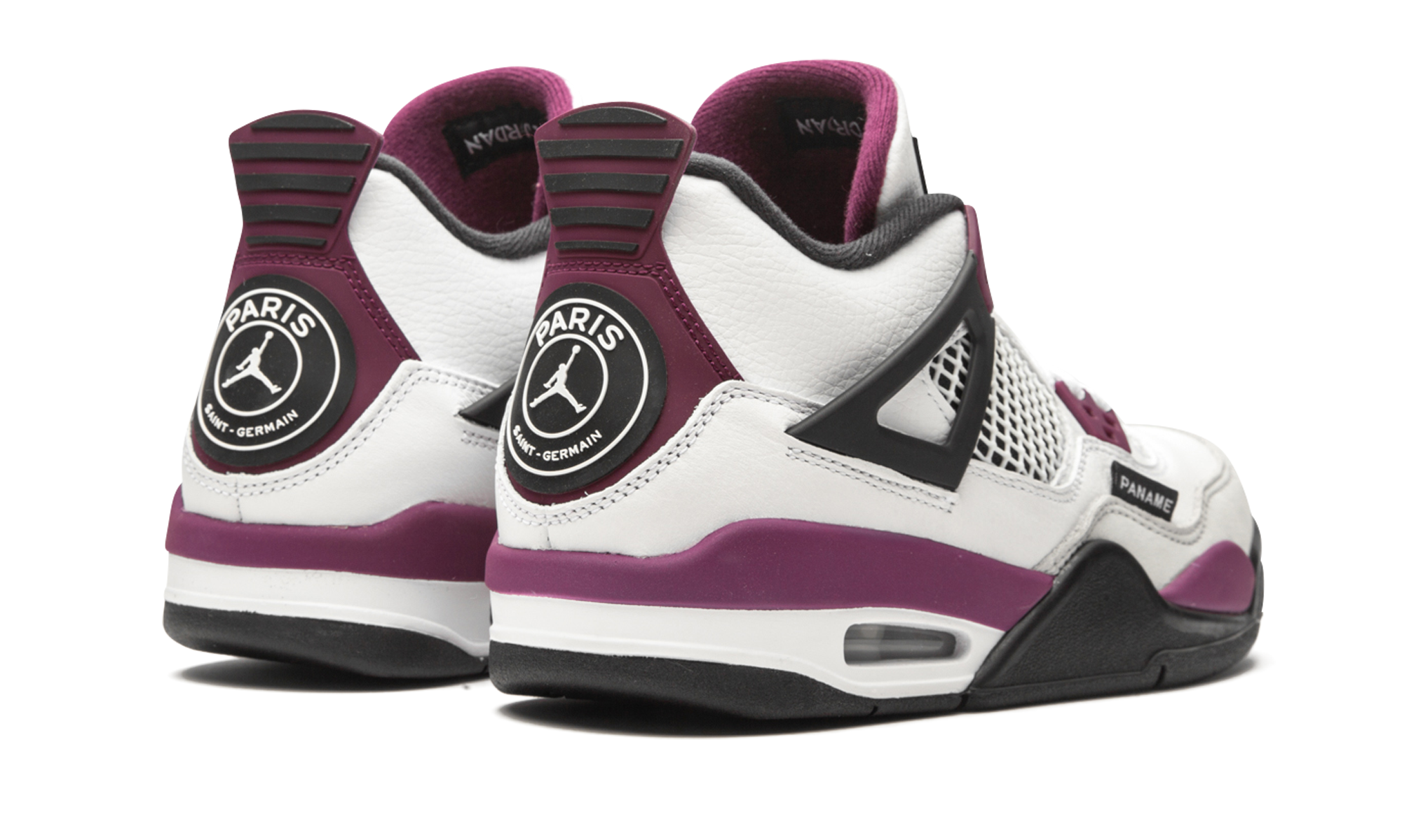 jordan 4 retro psg paris saint germain gs+CZ6509-100+diagnol right behind view