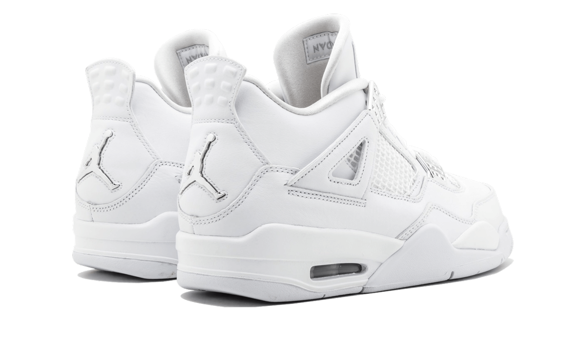 jordan 4 retro pure money 2017+308497-100+diagnol right behind view