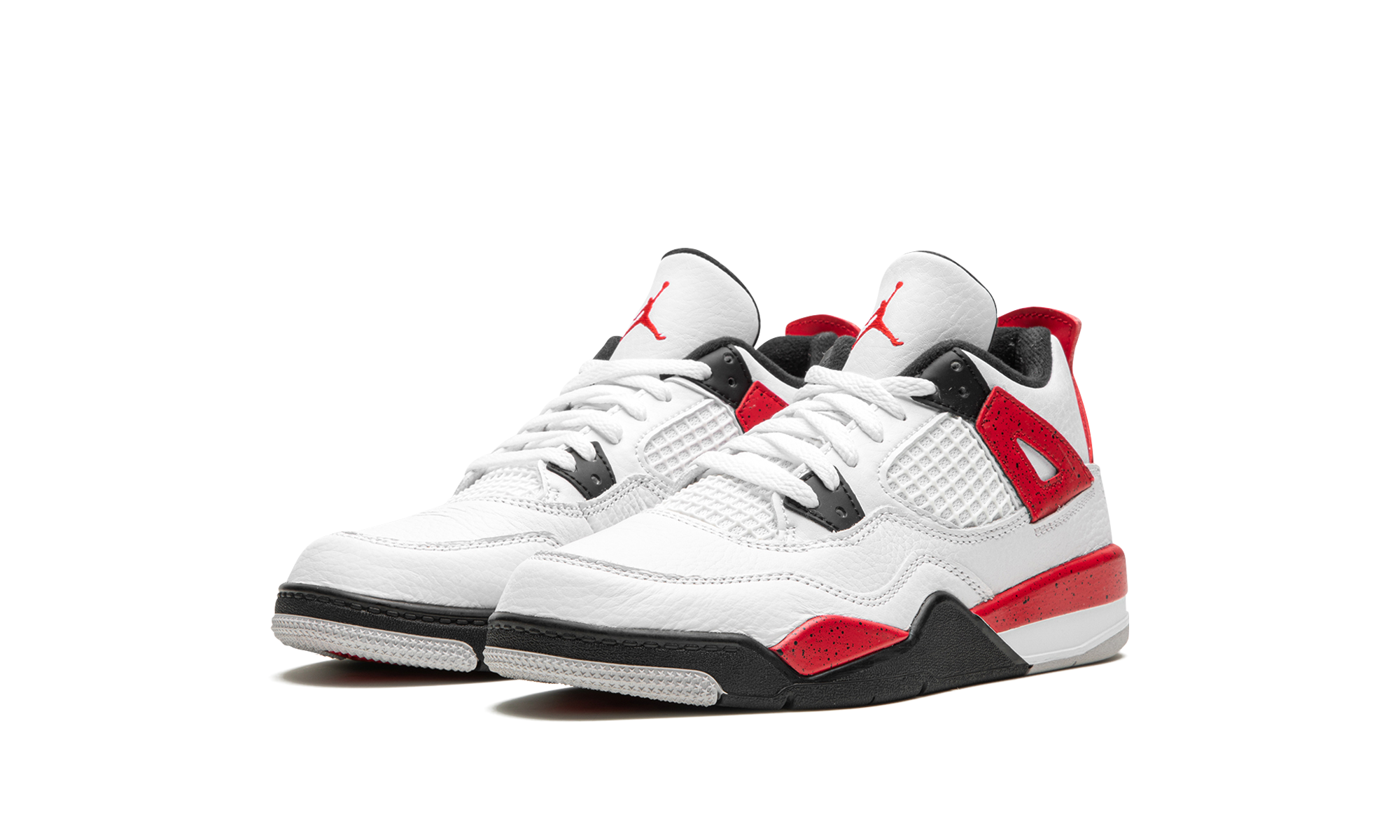 jordan 4 retro red cement ps+BQ7669-161+diagnol left view