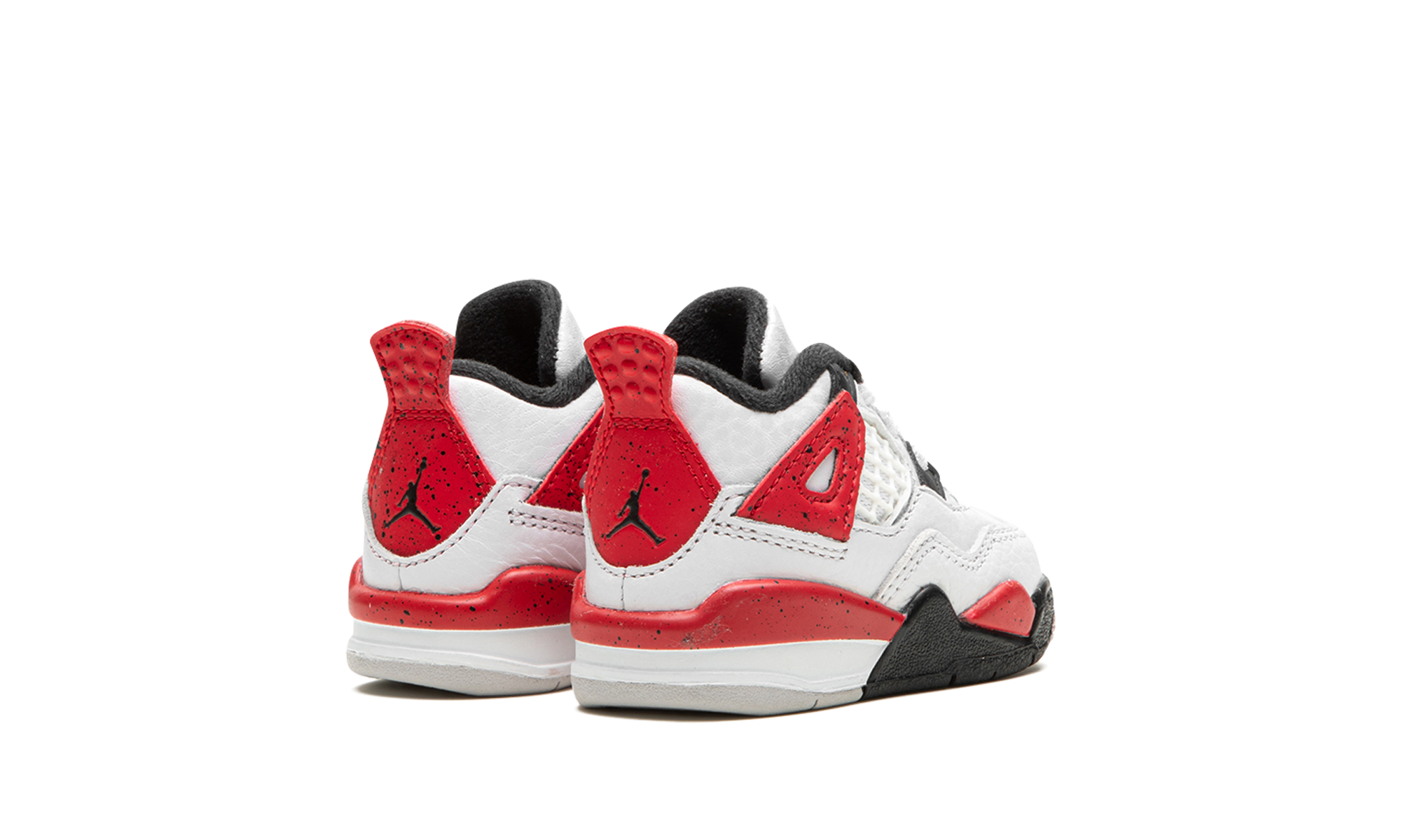 jordan 4 retro red cement td+BQ7670-161+diagnol right behind view
